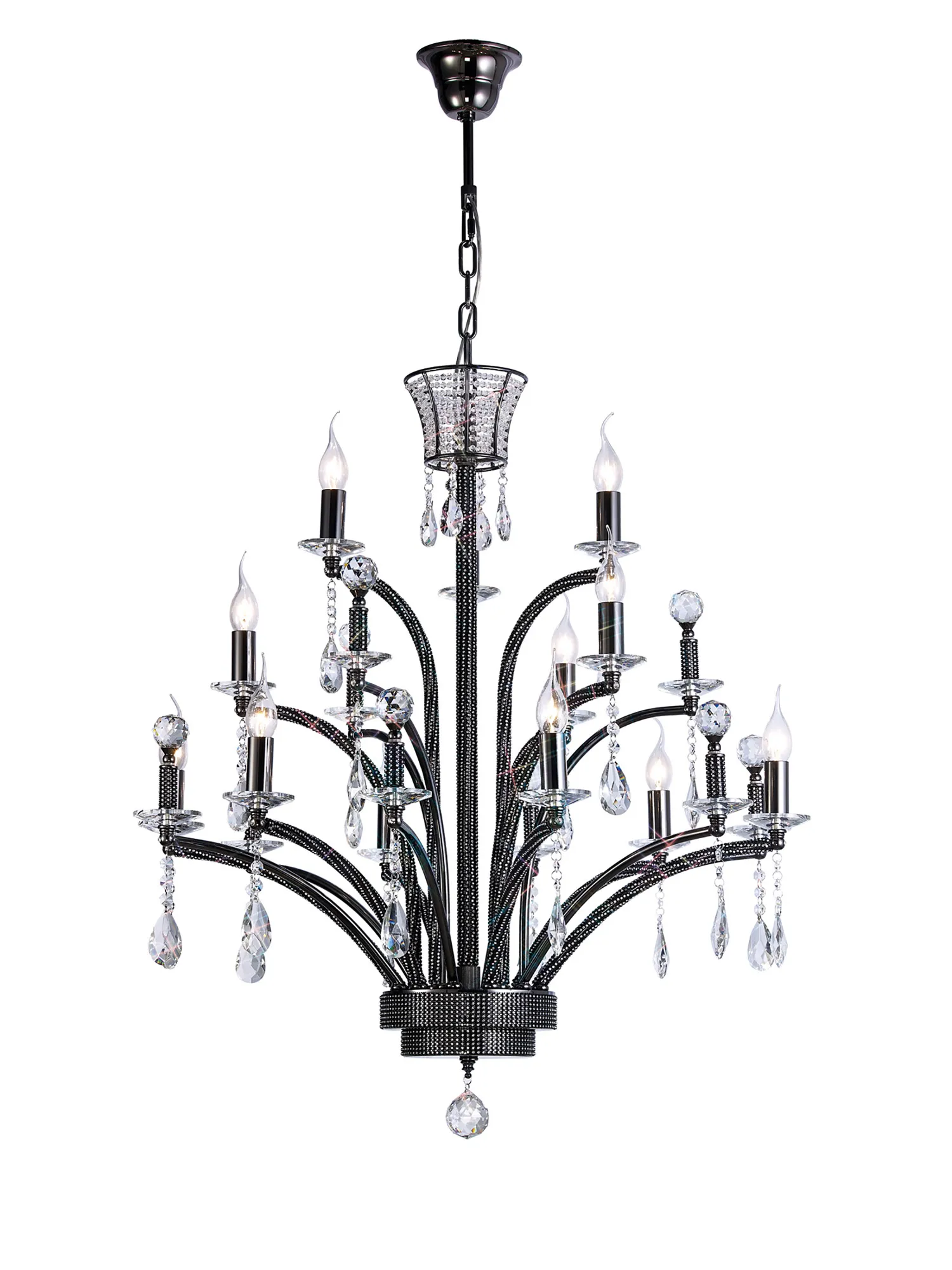 Orlando Crystal Ceiling Lights Diyas Statement Crystal Fittings